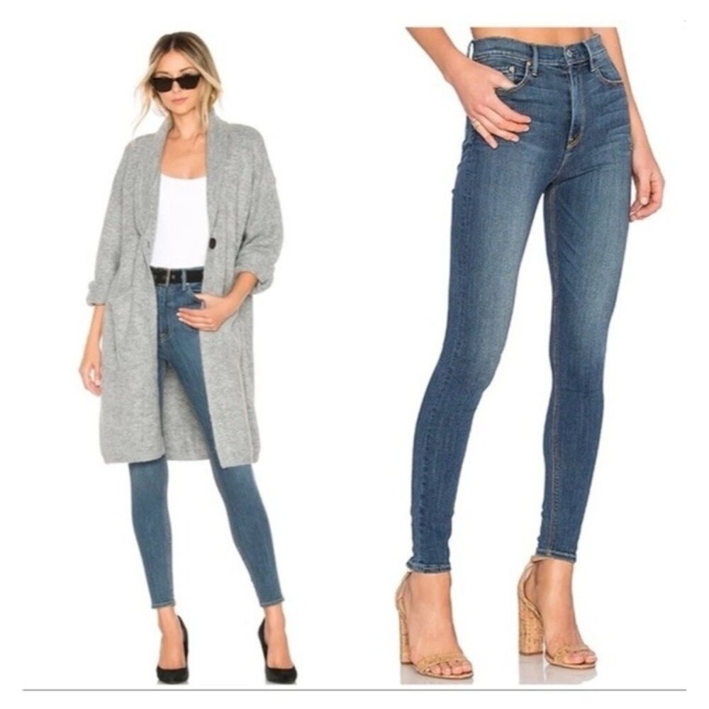 GRLFRND Jeans Size 24 Kendall You Me Against The World Wash Revolve - Picture 9 of 9